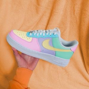NWT Pastel Rare Nike Custom Air Force 1s